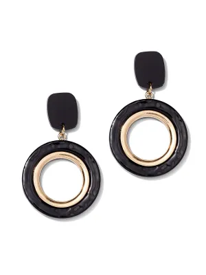 Open-Circle Drop Earring