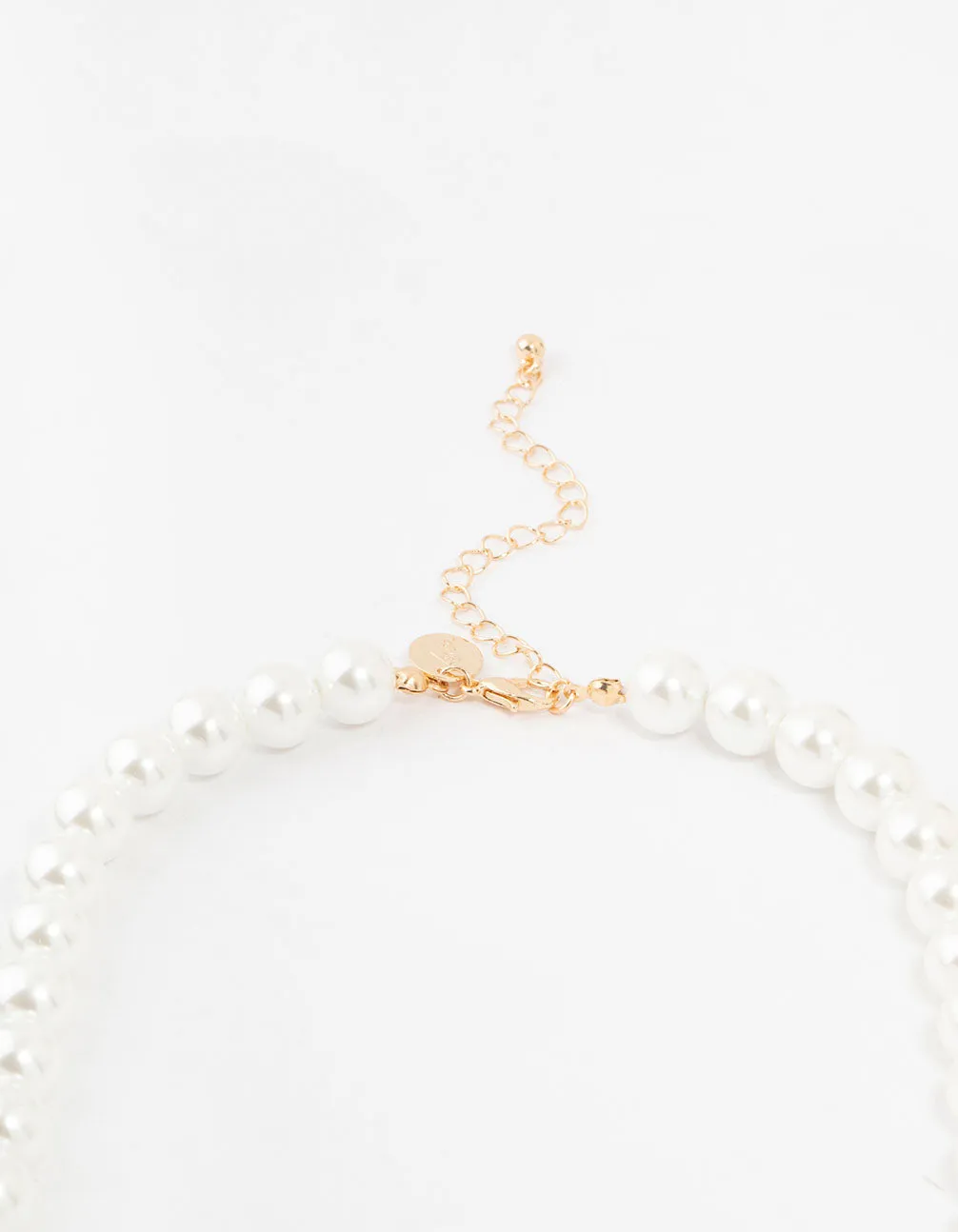 Pearl Gold Cubic Zirconia Short Necklace