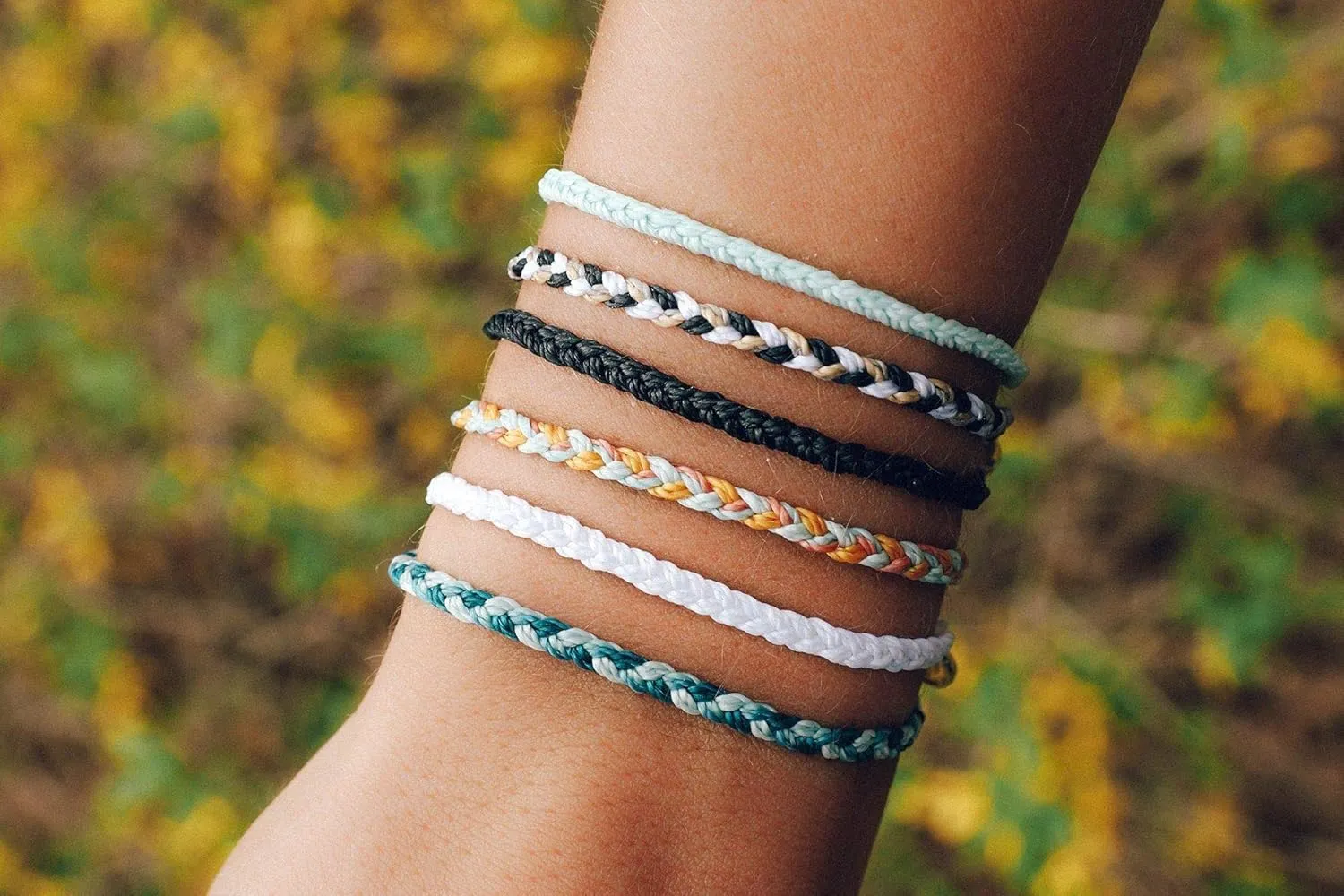 Pura Vida Mini Braided Bracelet - Plated Charm, Adjustable Band