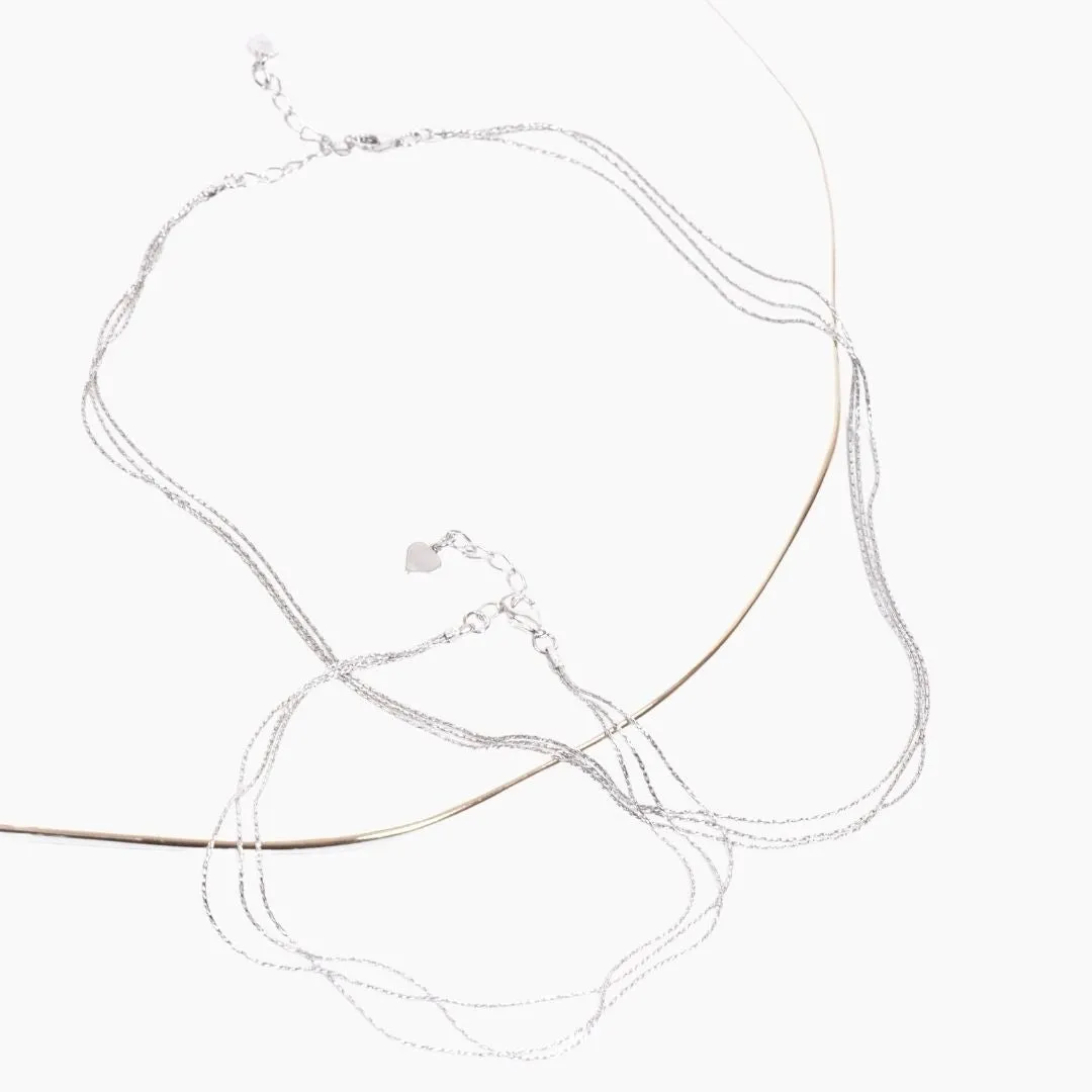 Radiance 3-Strand Necklace in Sterling Silver