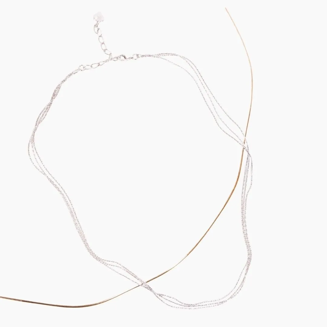 Radiance 3-Strand Necklace in Sterling Silver