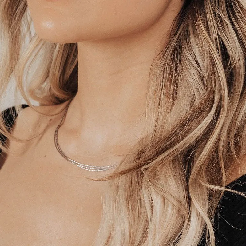 Radiance 3-Strand Necklace in Sterling Silver