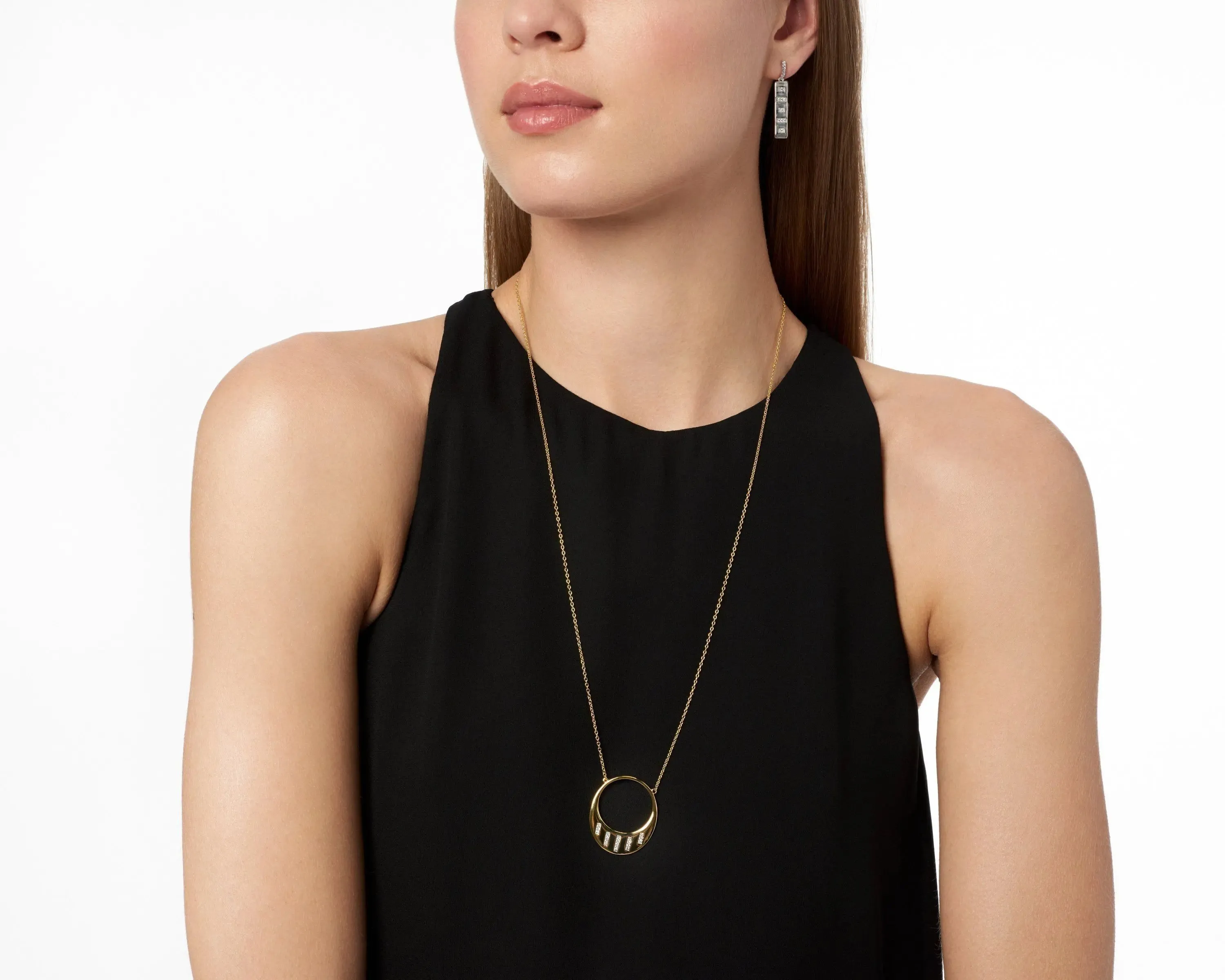 Radiance Open Pendant Necklace in Rose Gold