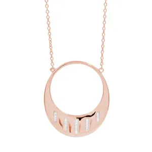 Radiance Open Pendant Necklace in Rose Gold