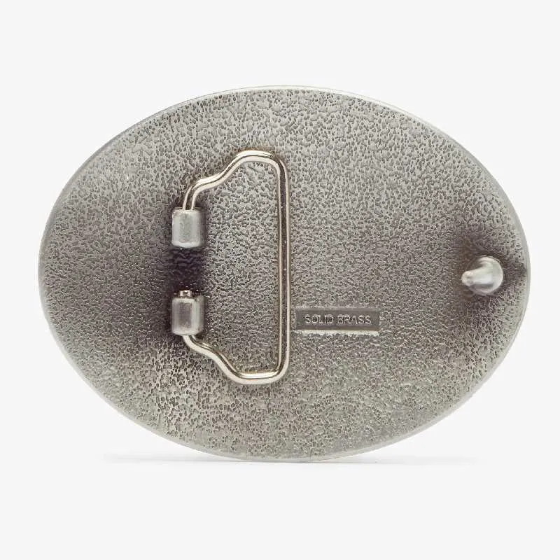 R.M.Williams Logo Mens Belt Buckle - Silver Gold