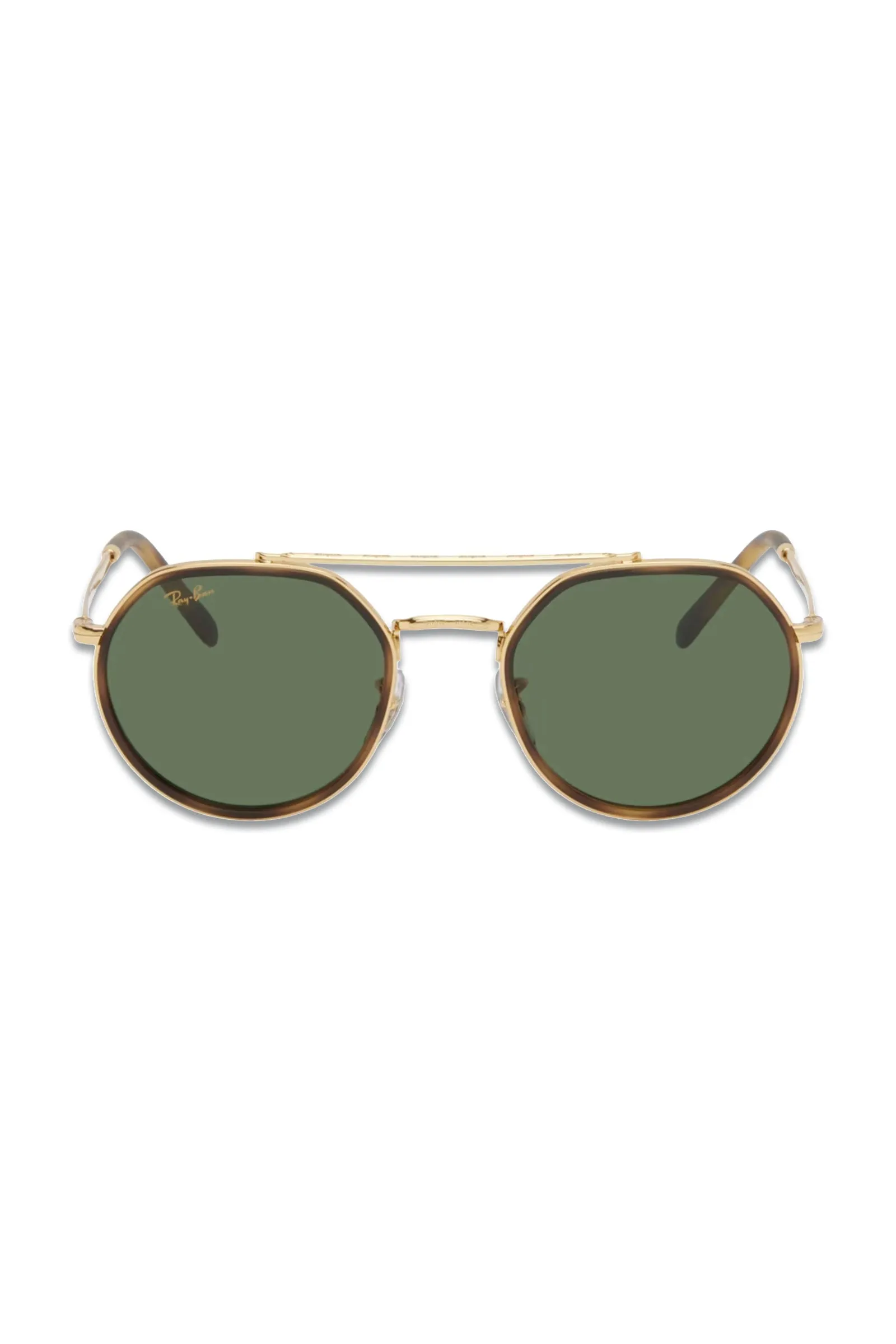 Round Metal-frame Sunglasses in Gold Tone