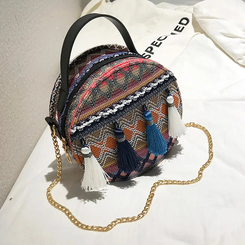 Round Rattan Hippie Bags
