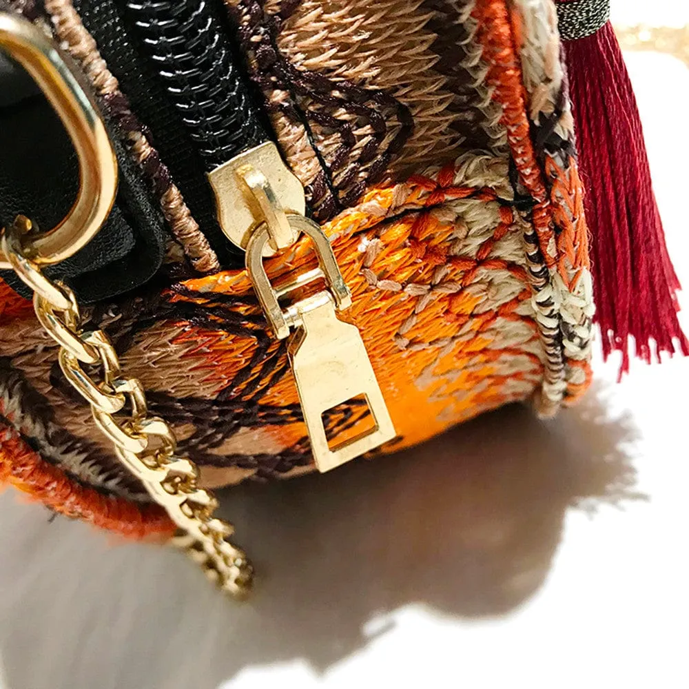 Round Rattan Hippie Bags
