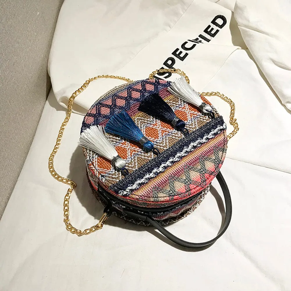 Round Rattan Hippie Bags