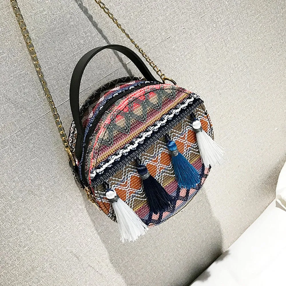 Round Rattan Hippie Bags