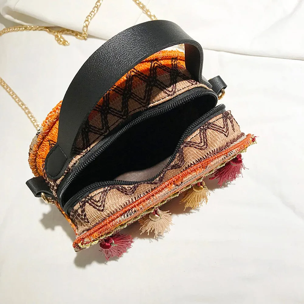 Round Rattan Hippie Bags