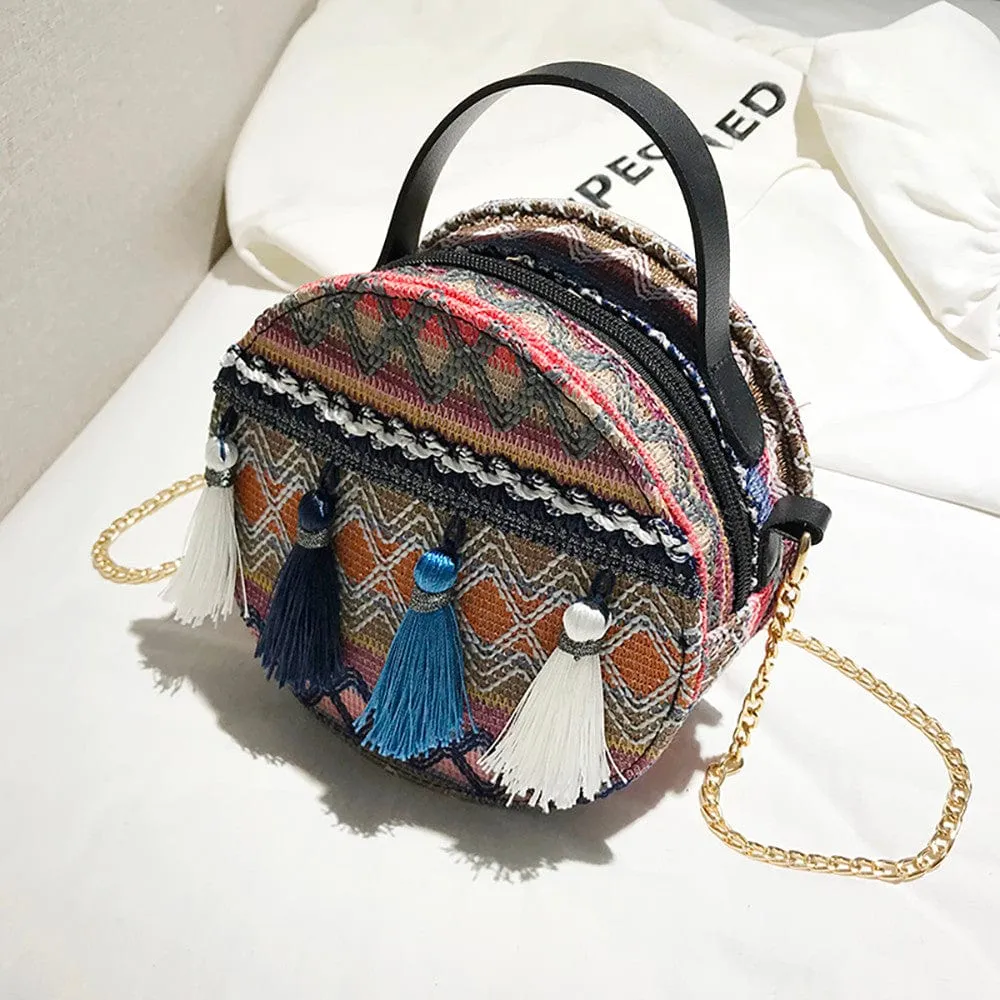 Round Rattan Hippie Bags