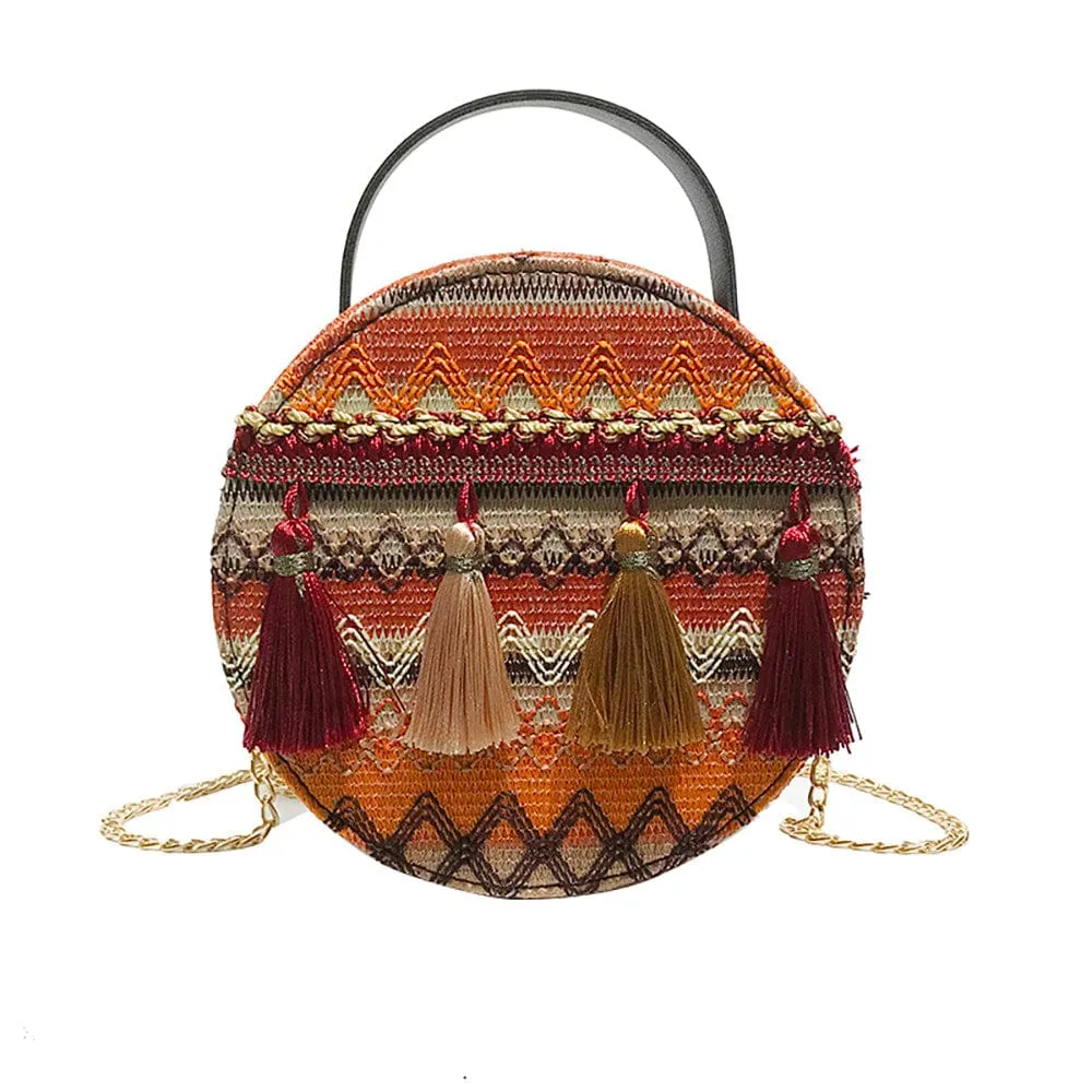 Round Rattan Hippie Bags