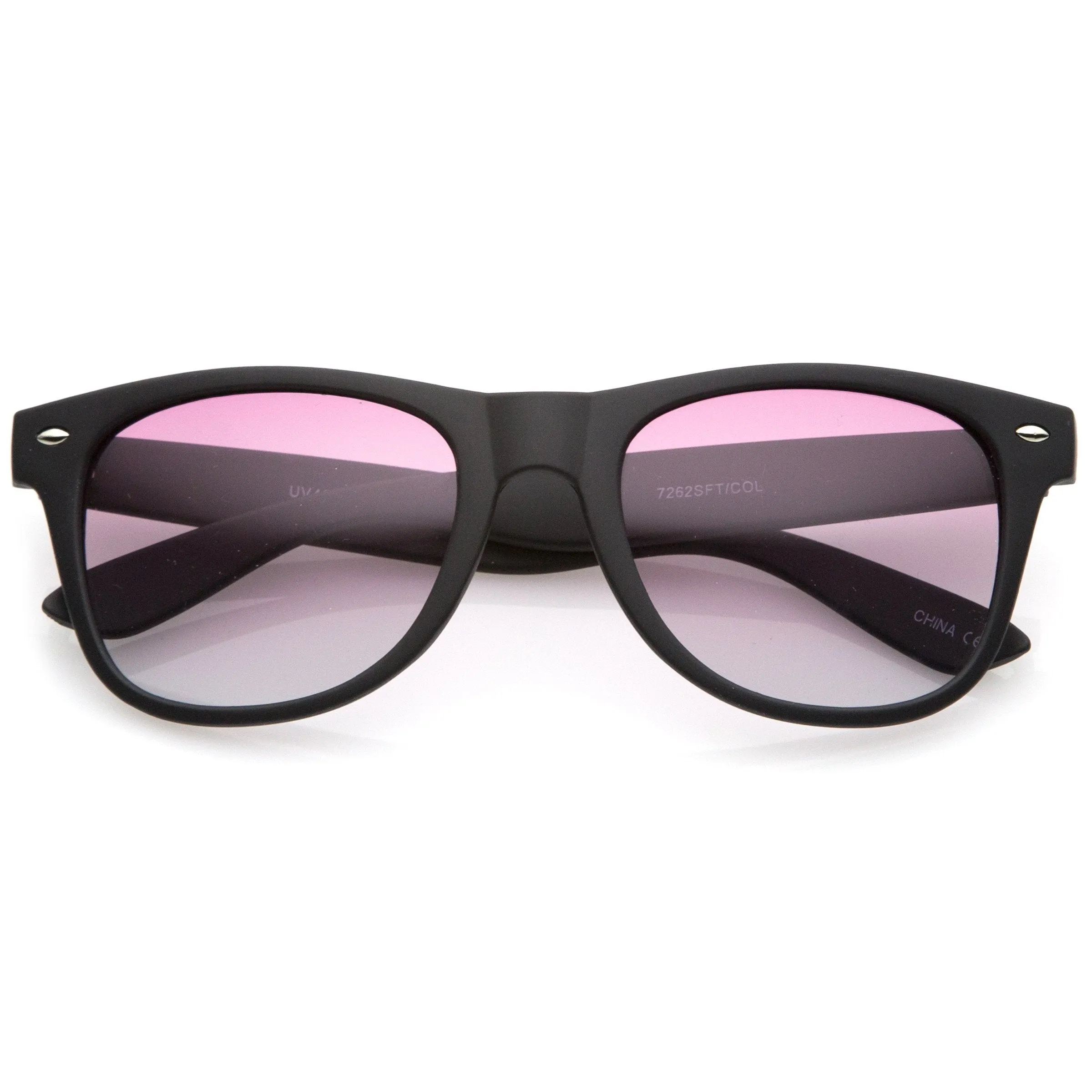 Rubberized Horned Rim Gradient Lens Sunglasses C233