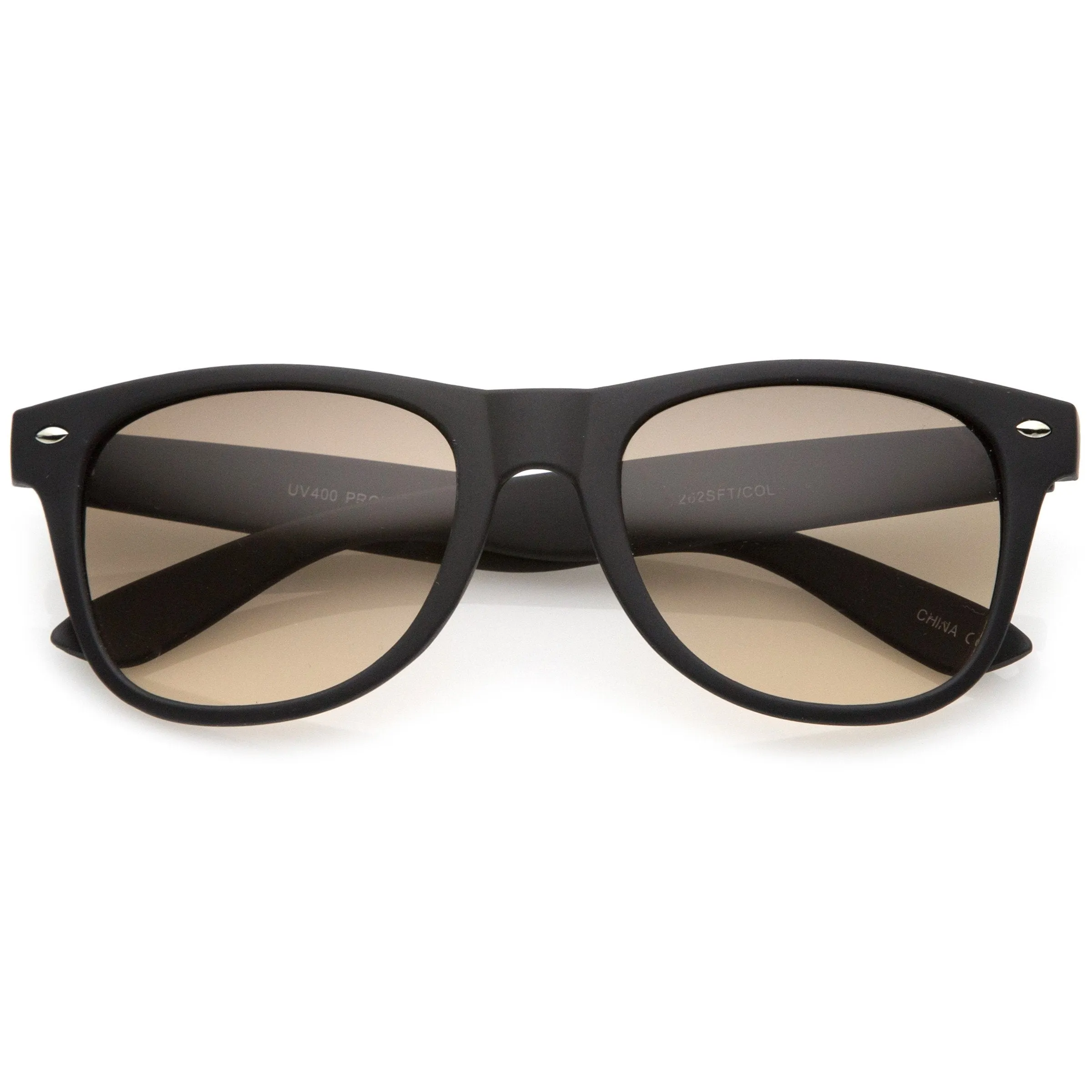 Rubberized Horned Rim Gradient Lens Sunglasses C233