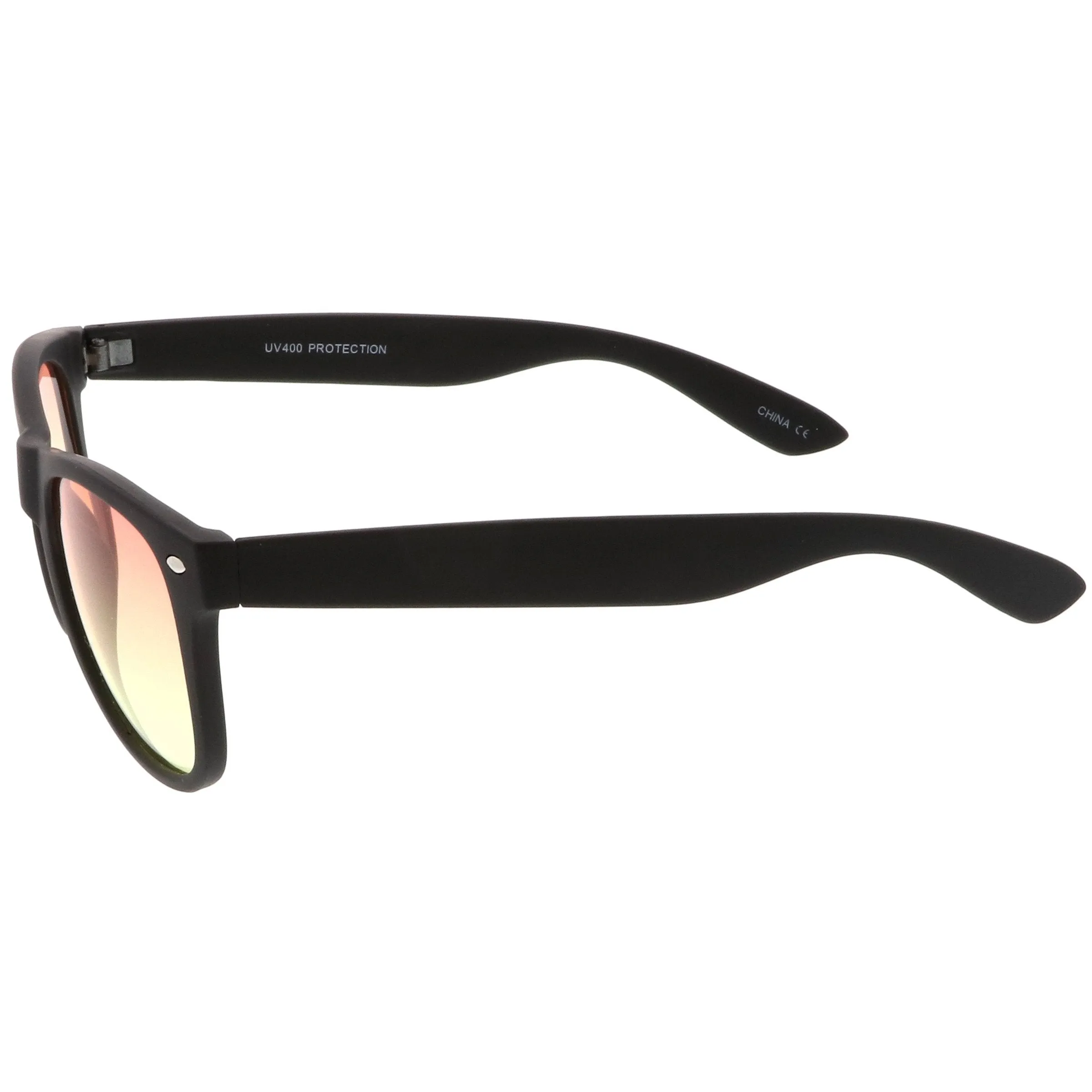 Rubberized Horned Rim Gradient Lens Sunglasses C233