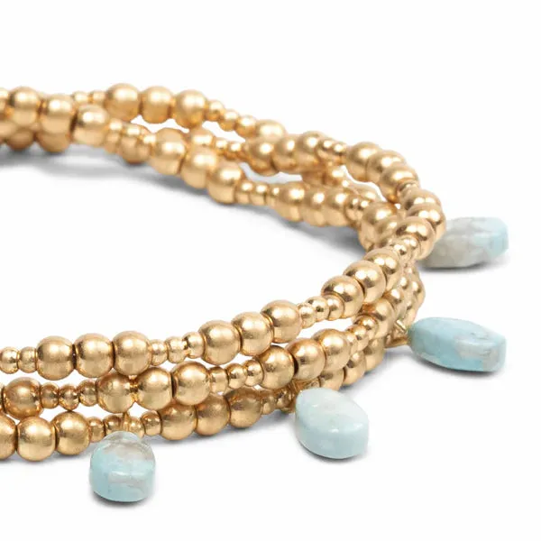 Scout Metal Wrap - Timeless/Blue Howlite/Gold