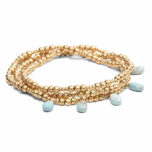 Scout Metal Wrap - Timeless/Blue Howlite/Gold