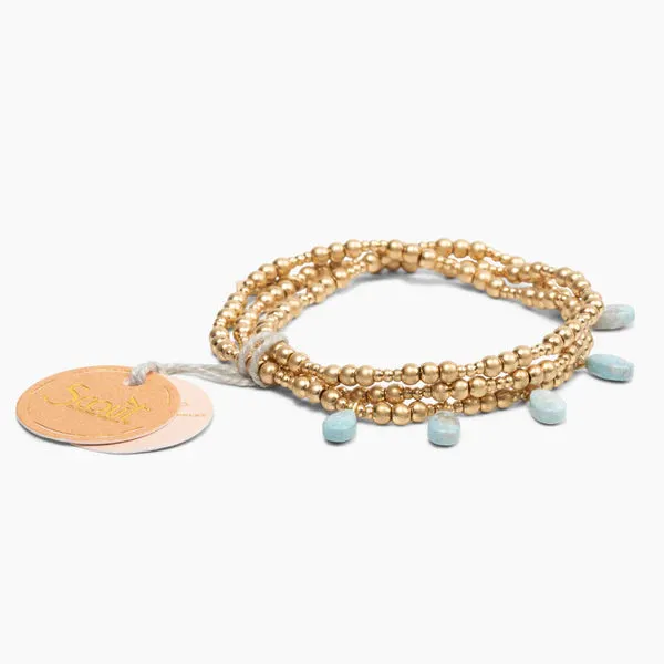 Scout Metal Wrap - Timeless/Blue Howlite/Gold