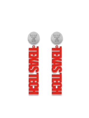 Texas Tech "McHenry" Acrylic Word Dangle Earrings