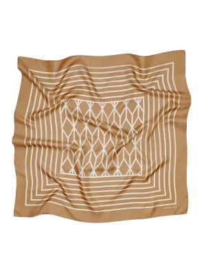 The Agnes Beige Silk Scarf