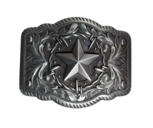 The Barbwire and Star Belt Buckle