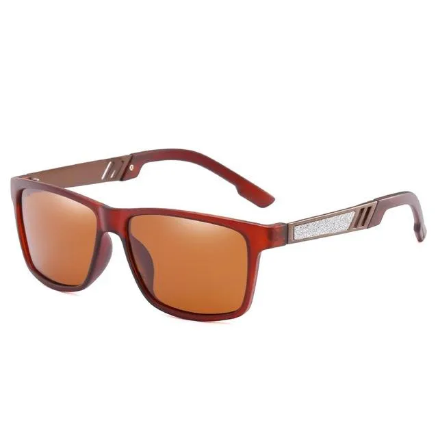 West Louis Polycarbonate Rectangle Polarized Sunglasses
