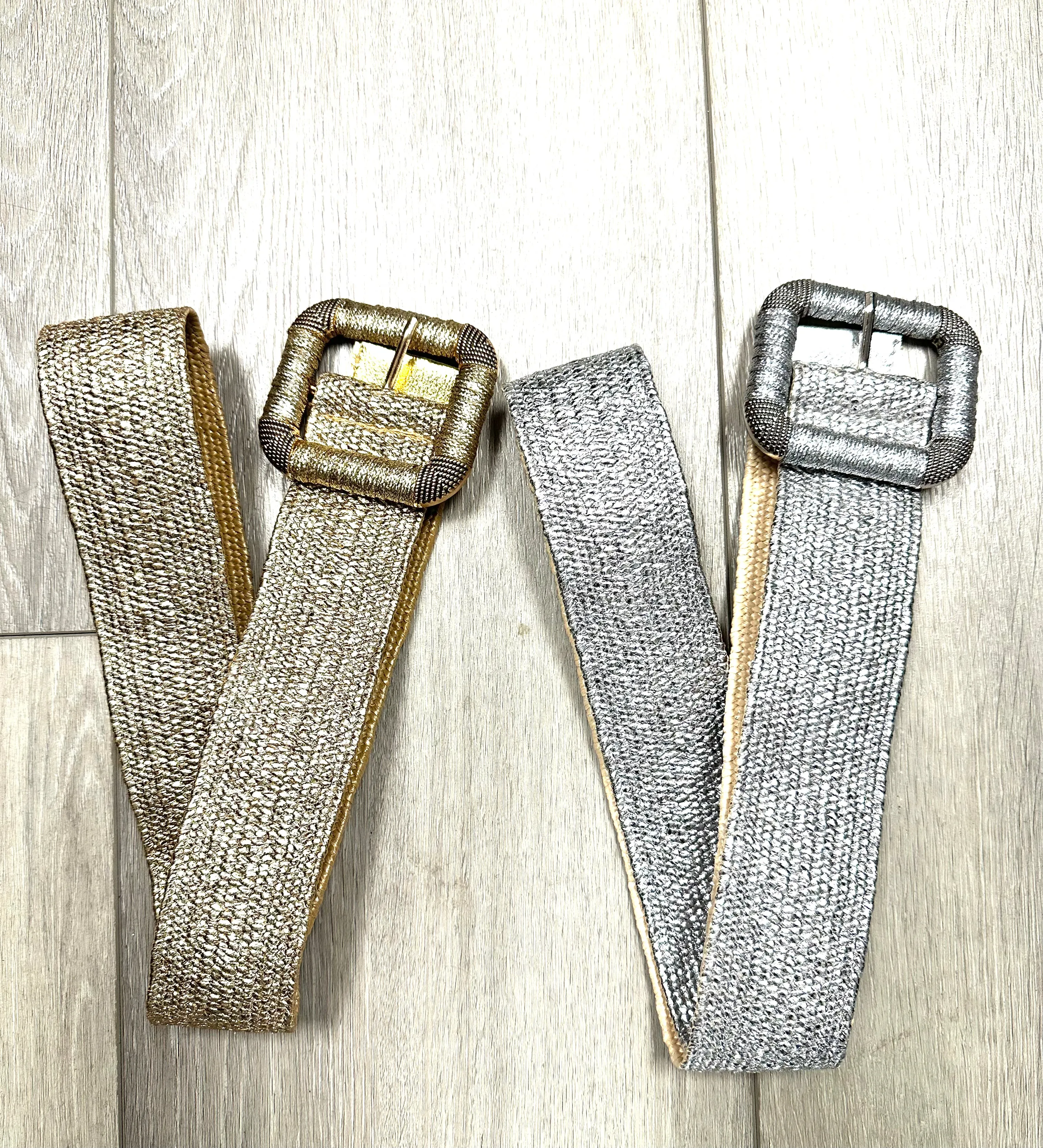 Woven Foil Accent Belt