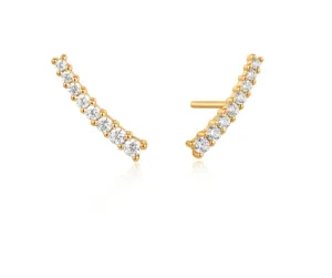 Yellow Glam Crawler Stud Earrings